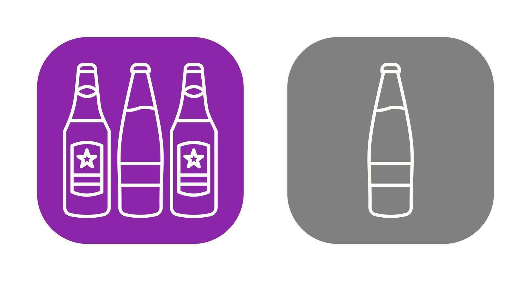 Beer Bottles and alcohol Icon vector