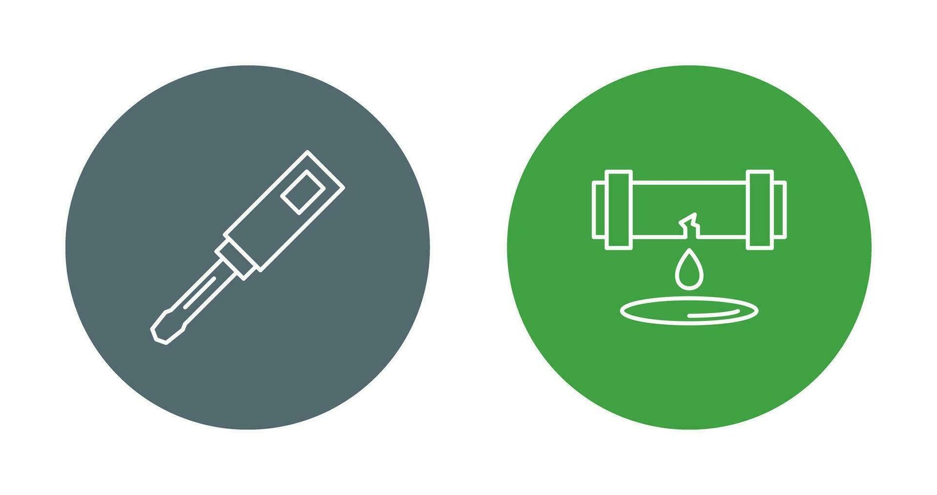 Screwdriver and Leak Icon vector