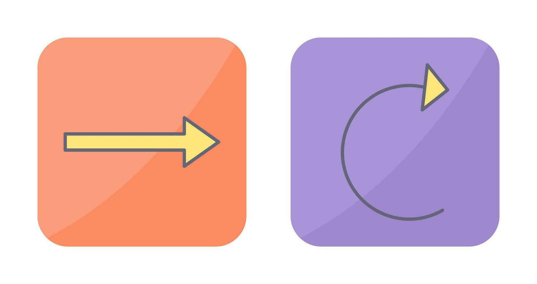 right arrow and reload Icon vector