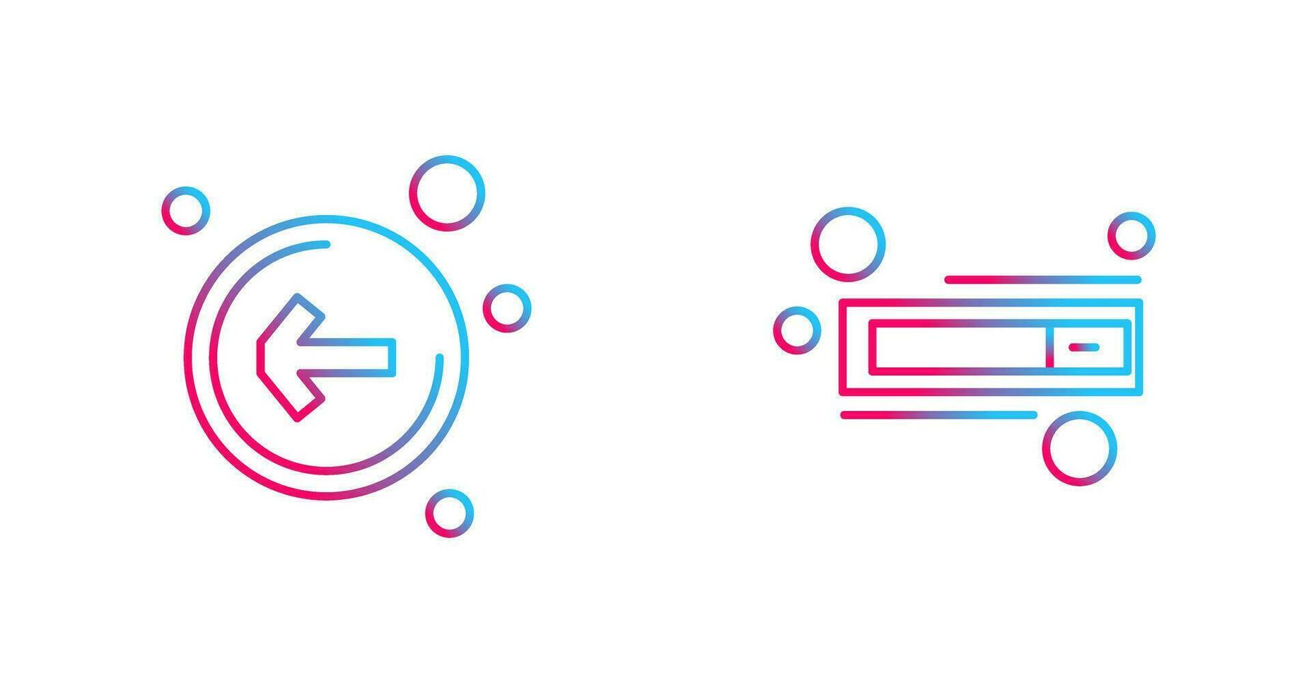 Left Arrow and Switch Icon vector
