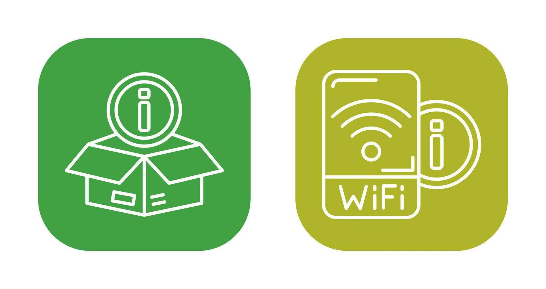 Wifi señal y caja icono vector