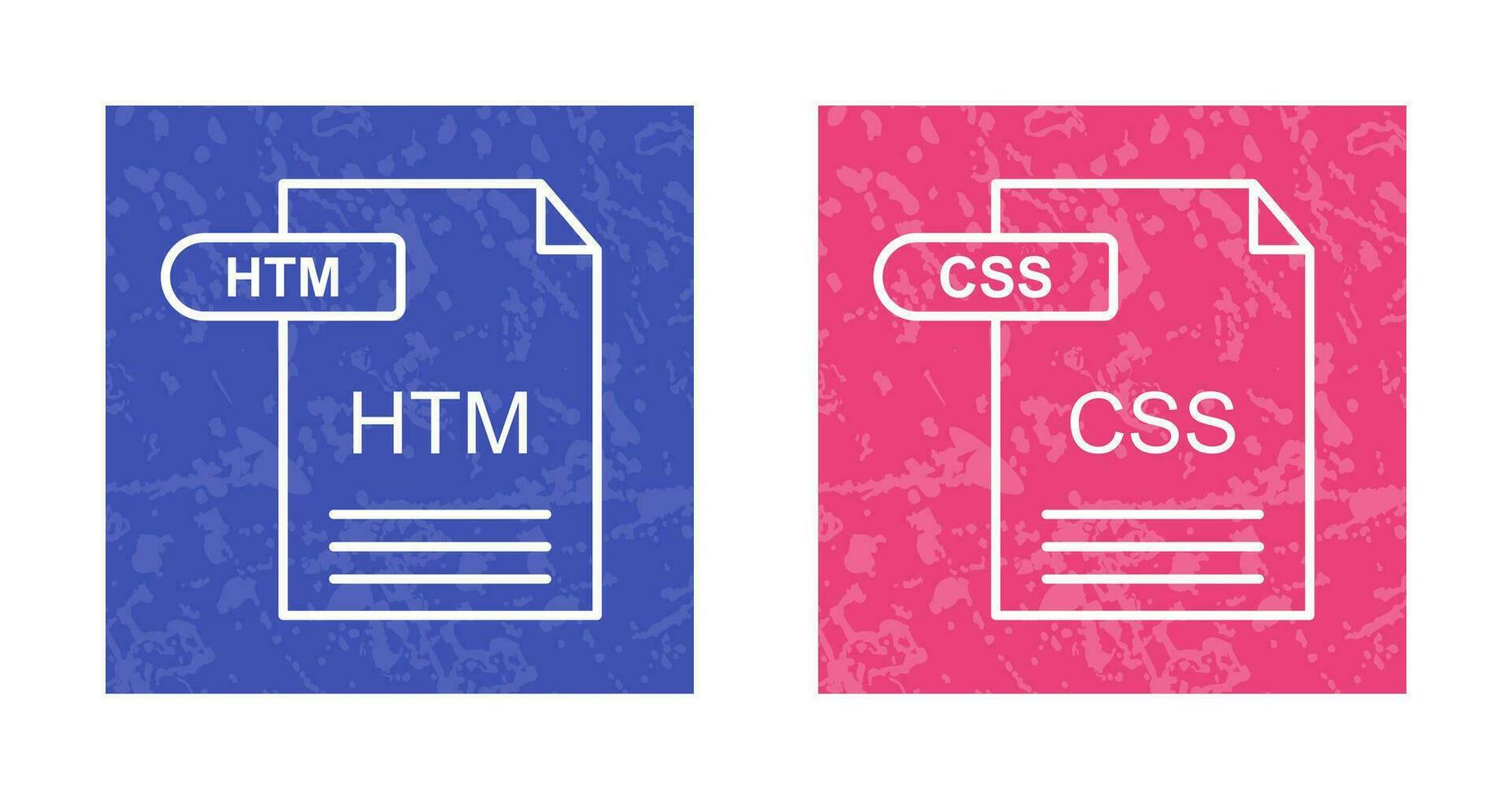 HTM and CSS Icon vector