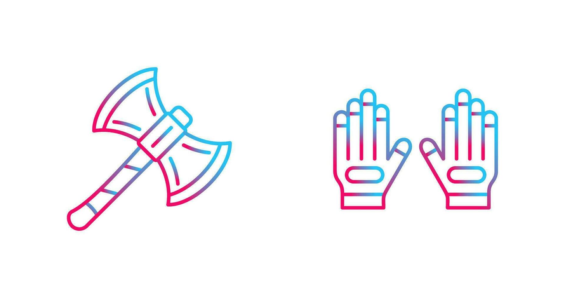 Axe and Glove Icon vector