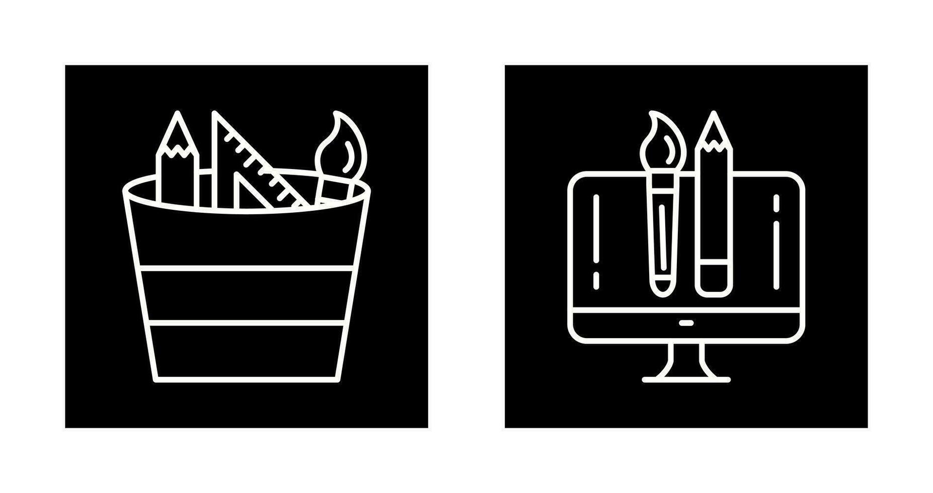 graphic tools and creative design Icon vector