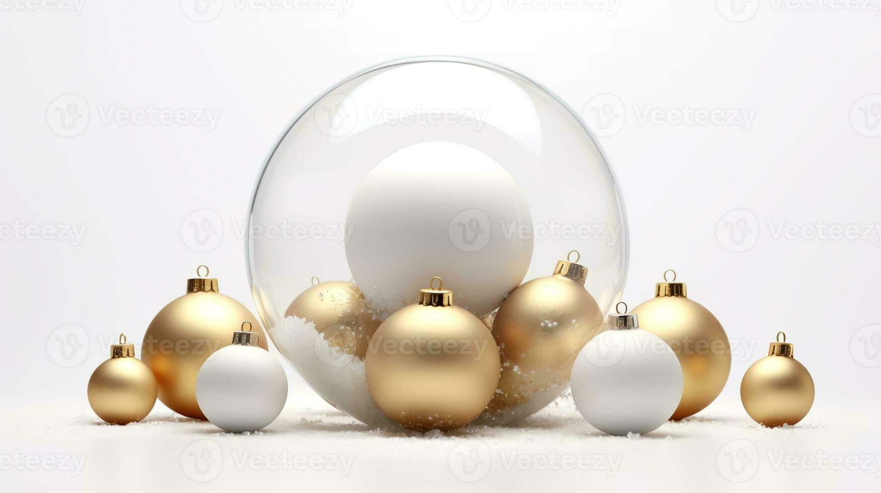 Luxurious Christmas decorations with glass balls photo