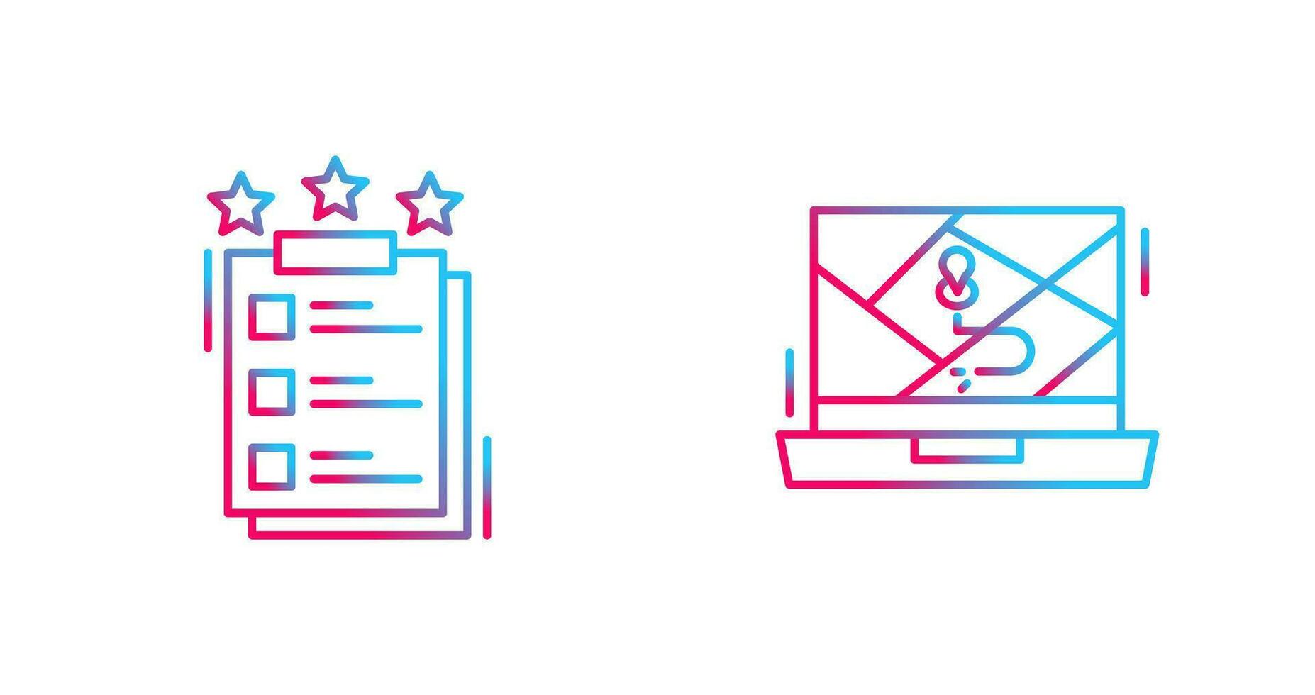 Project Features and Google Map Icon vector