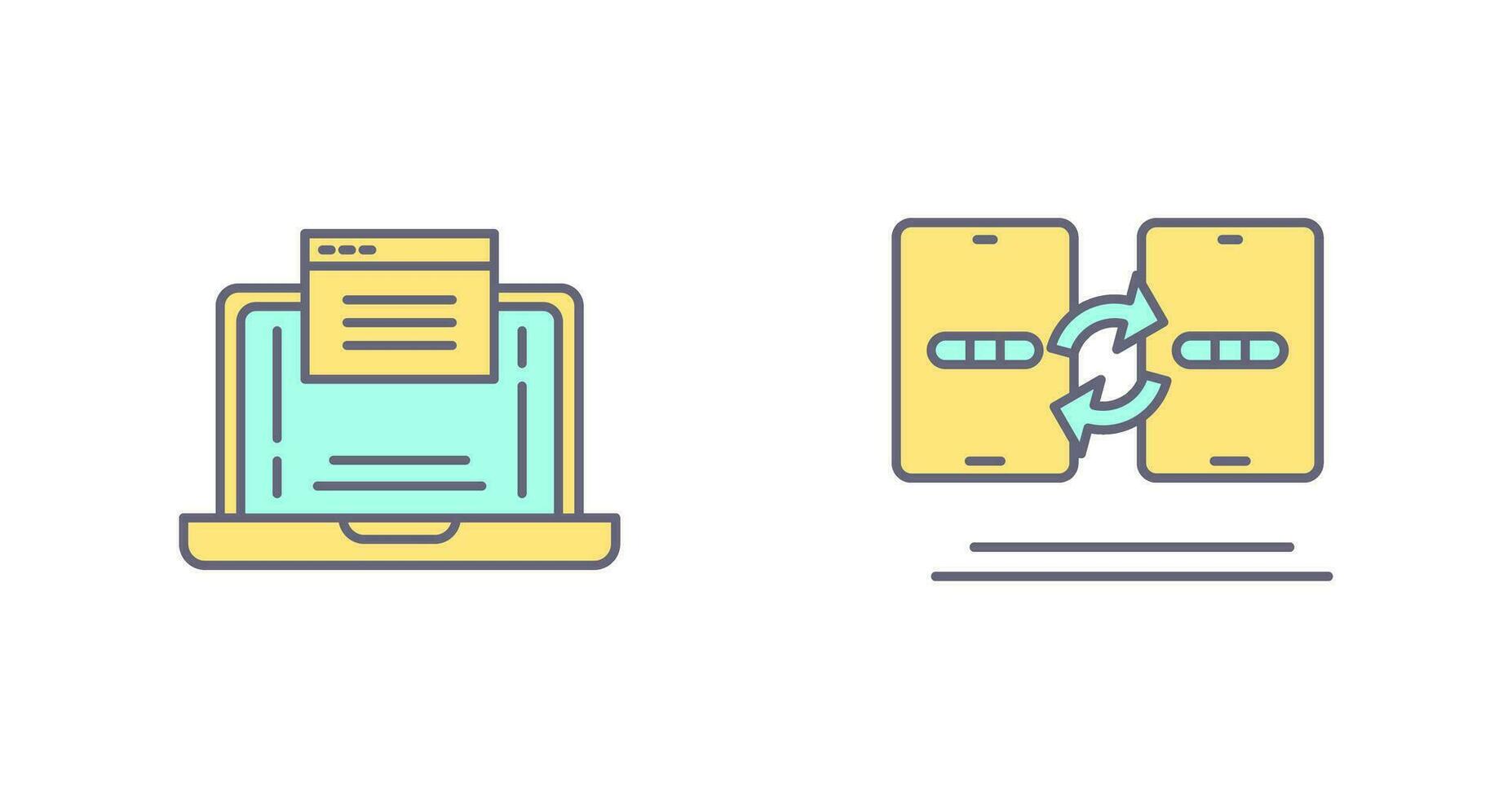 Website and Data Transfer Icon vector