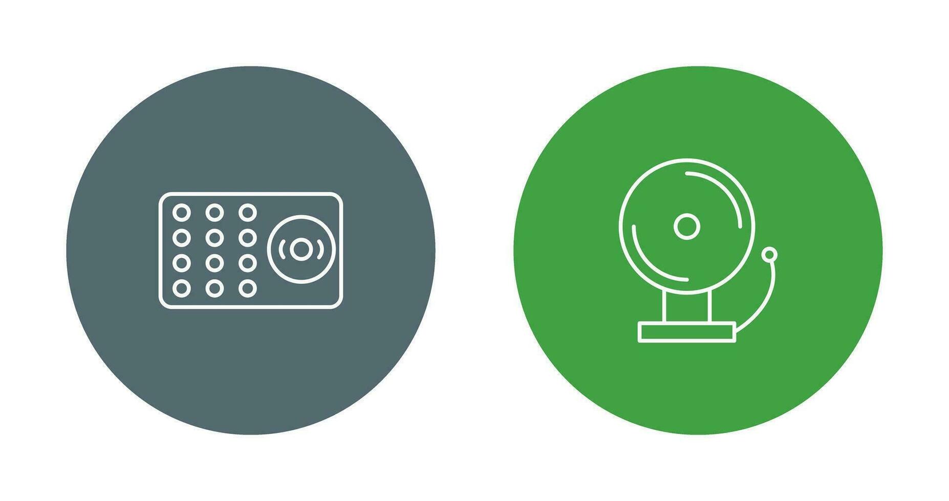 ring alarm and fire alarm  Icon vector