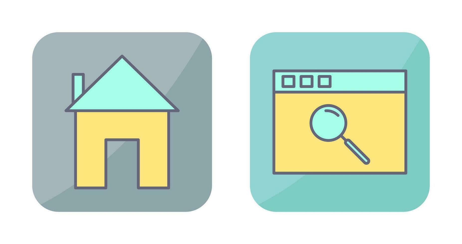 homepage and browser  Icon vector