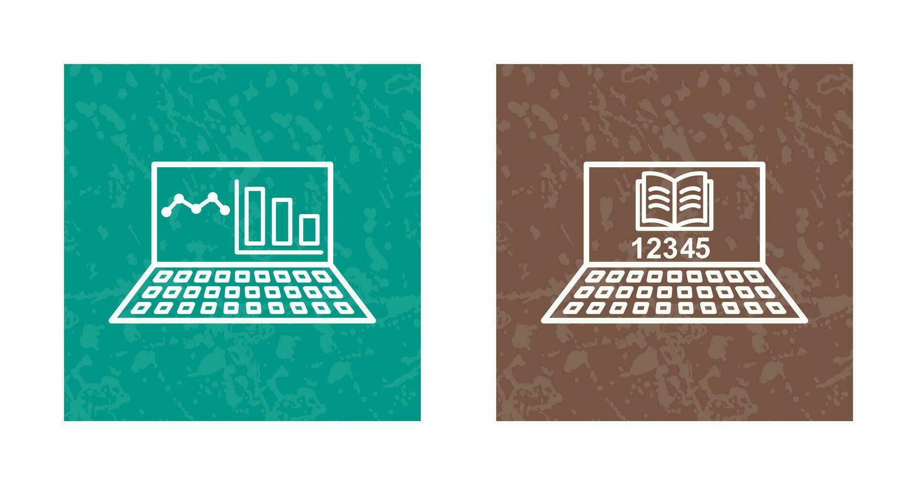 Online Stats and Online Study Icon vector