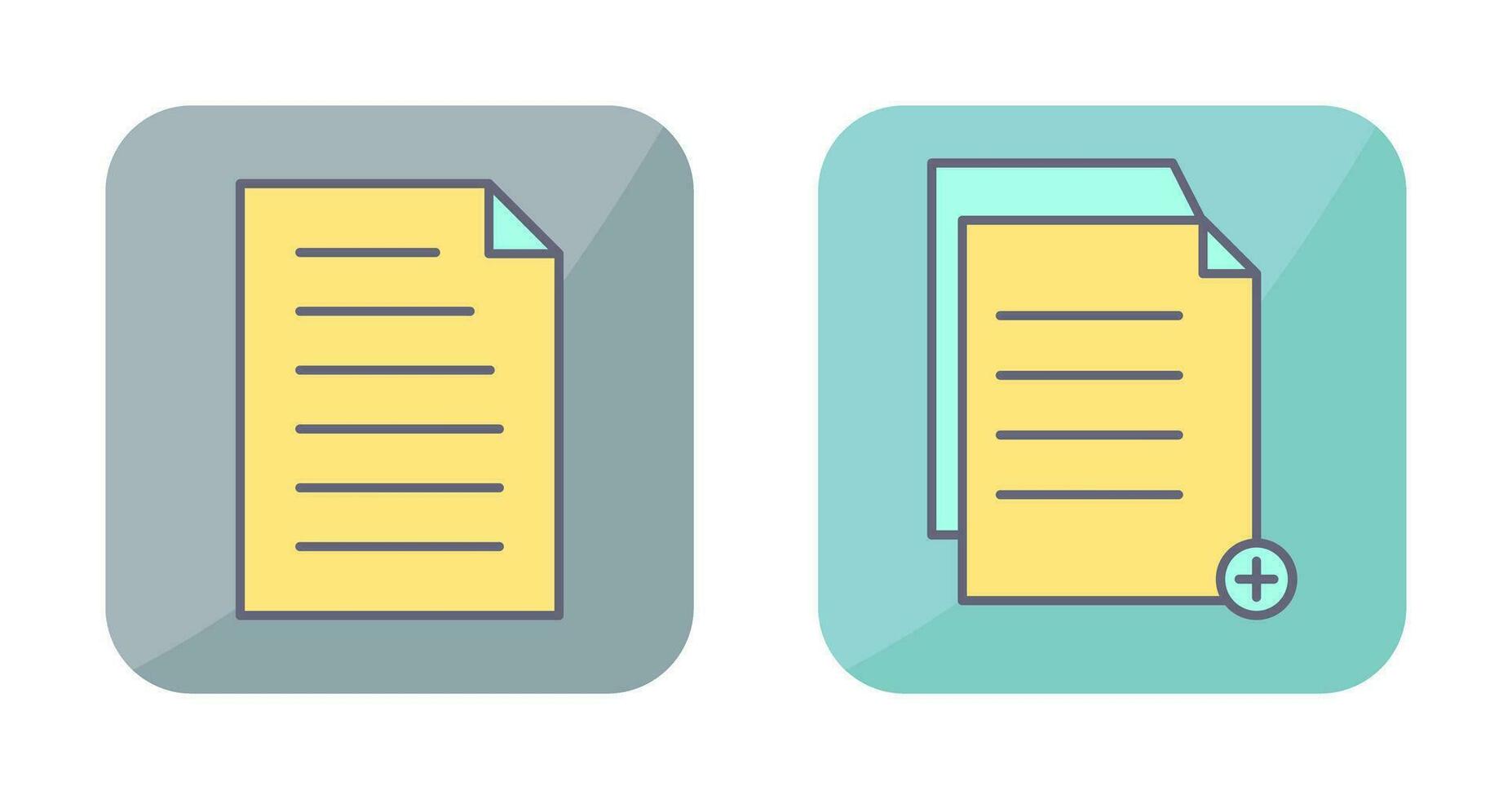 document and two files  Icon vector