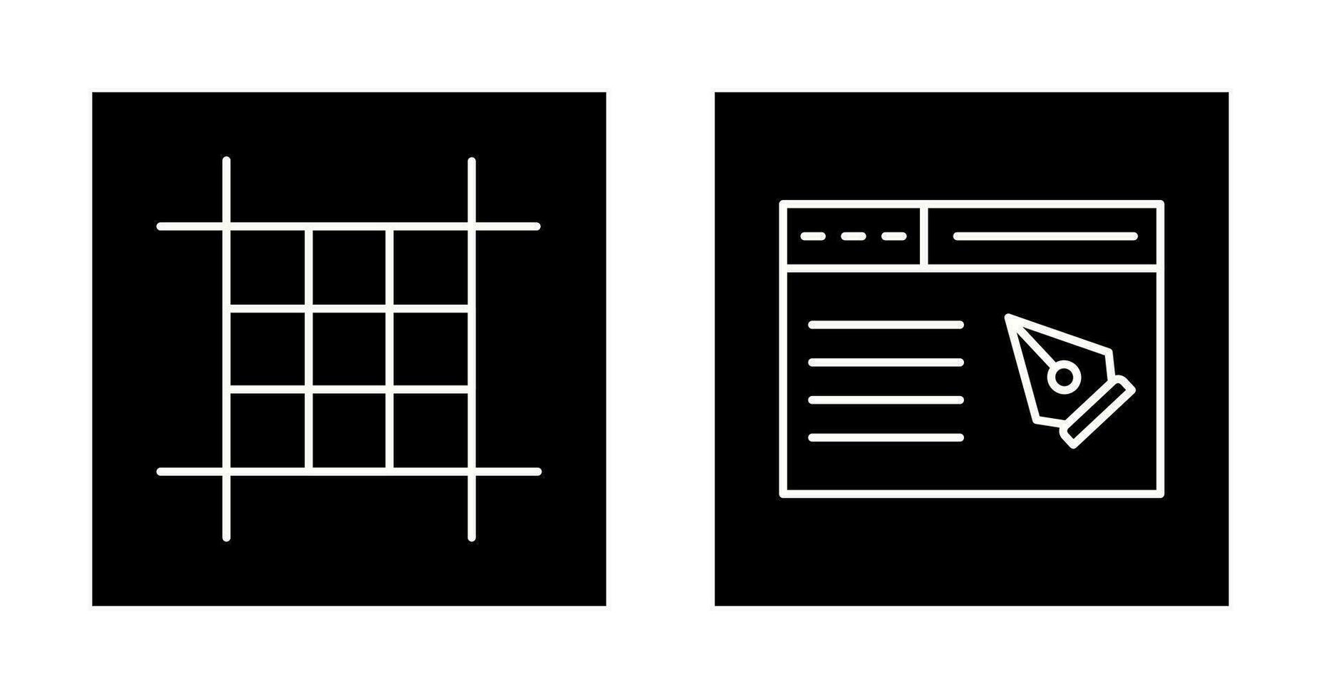 Square Layout and Web Page Icon vector