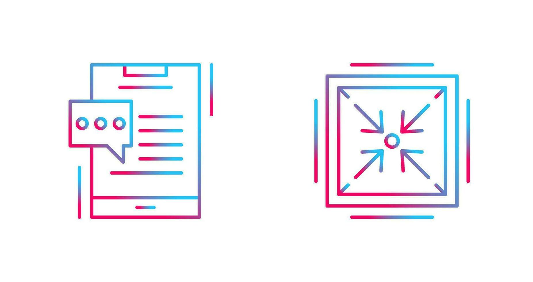 Chat and Minimize Icon vector