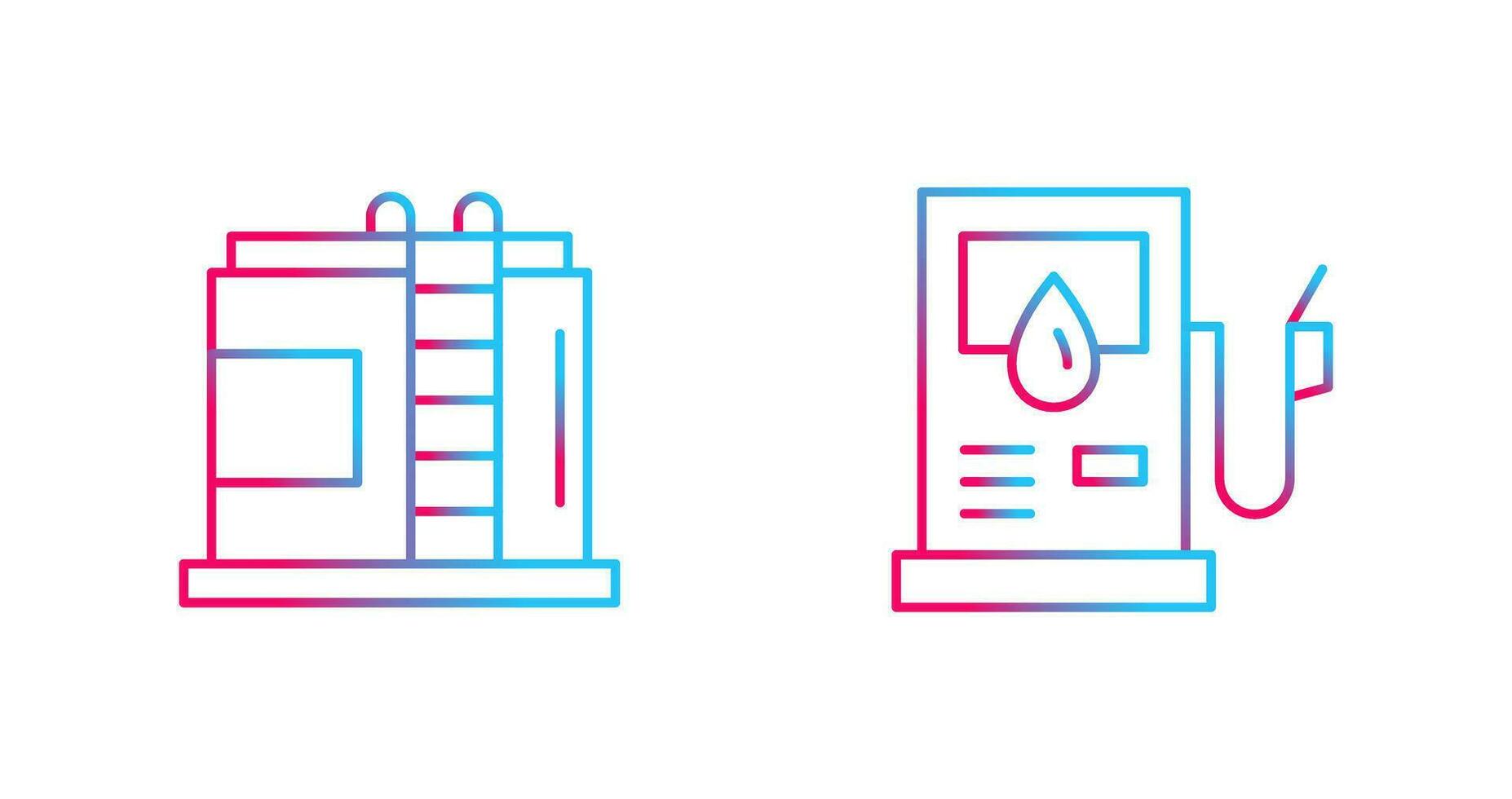 Water Tank and Petrol Pump Icon vector