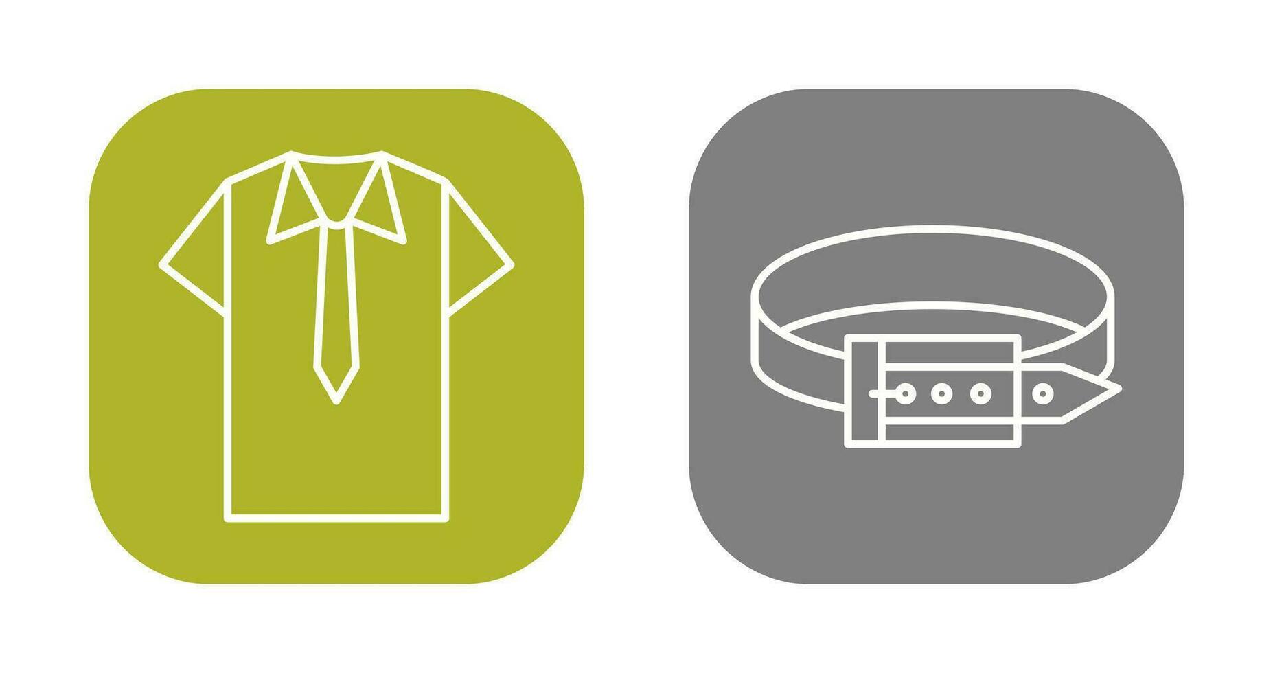 Shirt and Tie and Belt Icon vector