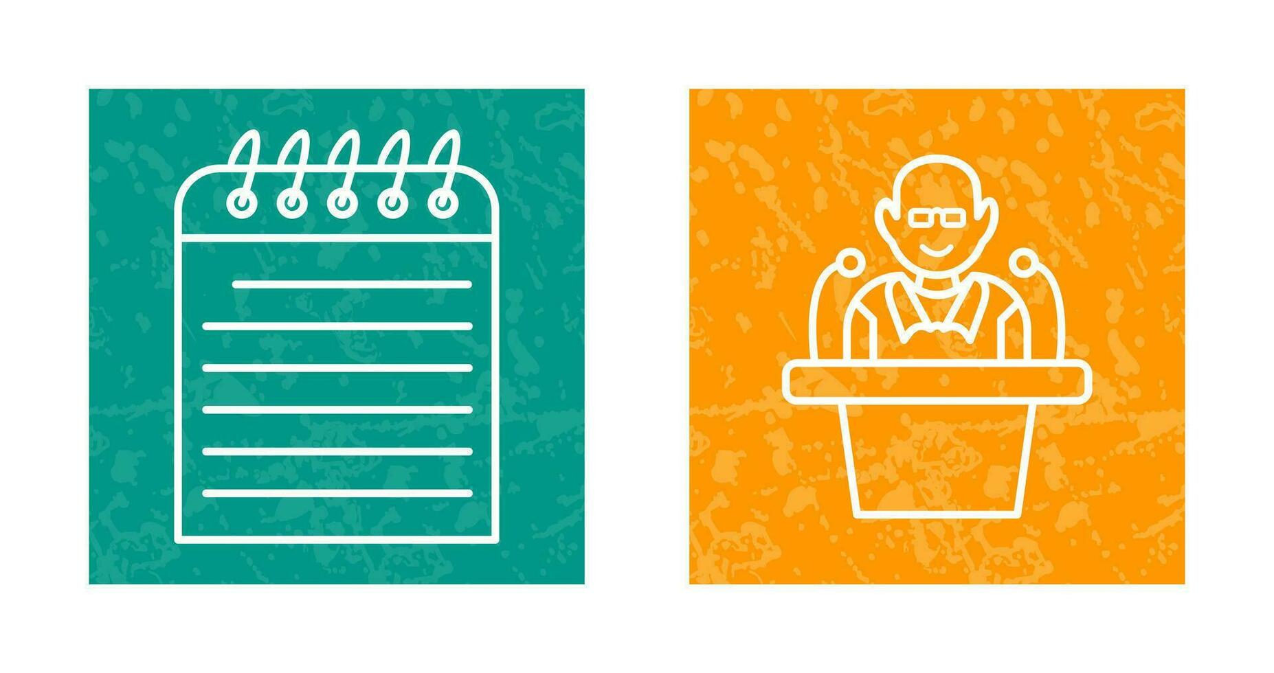 Note and Lecture Icon vector