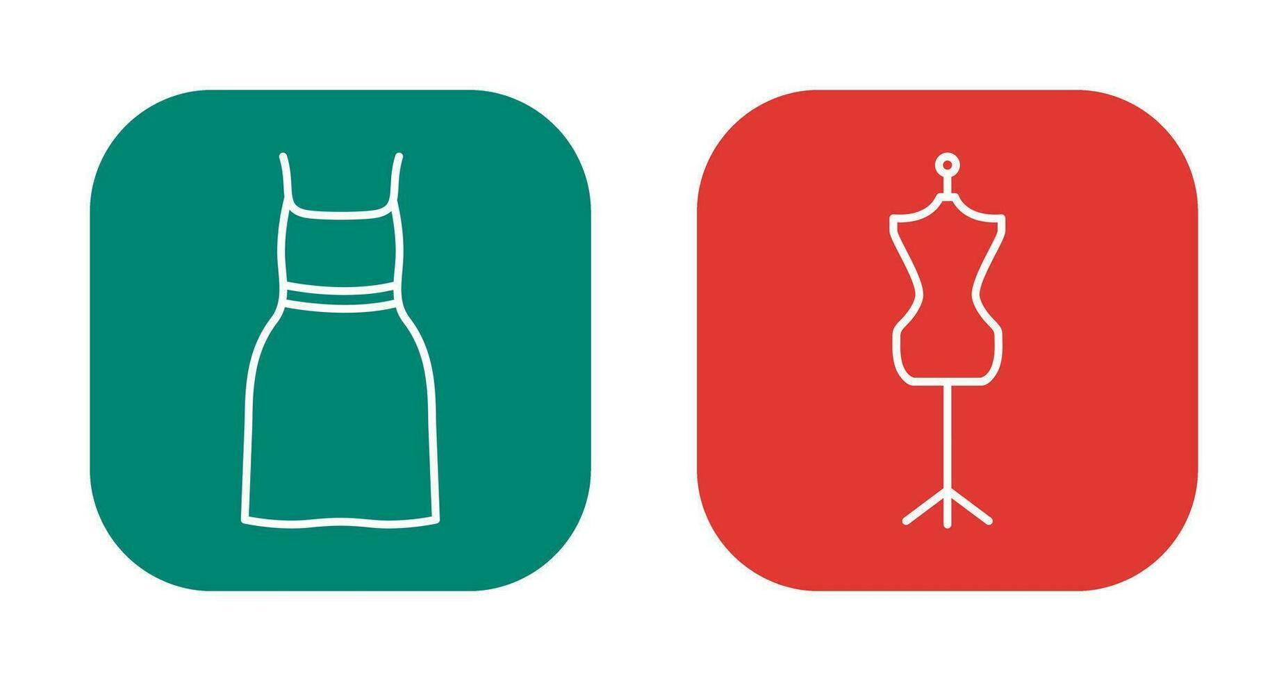 Cocktail Dress and Dress Holder Icon vector