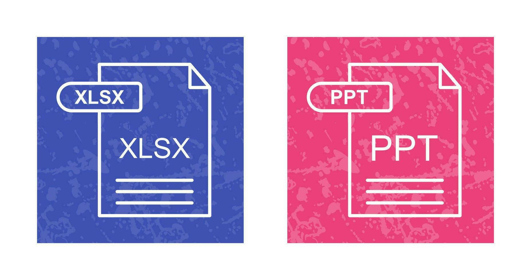 XLSX and PPT Icon vector