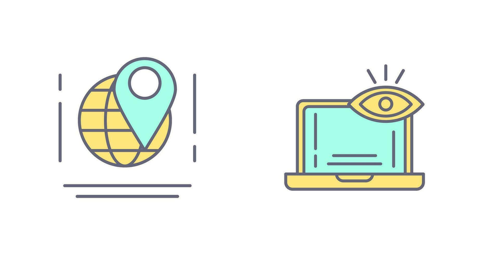 Map and Monitoring Icon vector