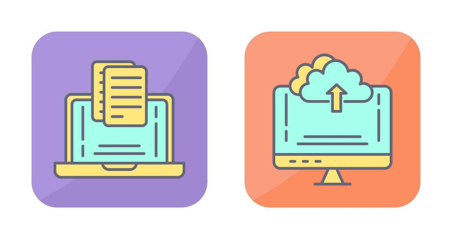 Document and Upload Icon vector