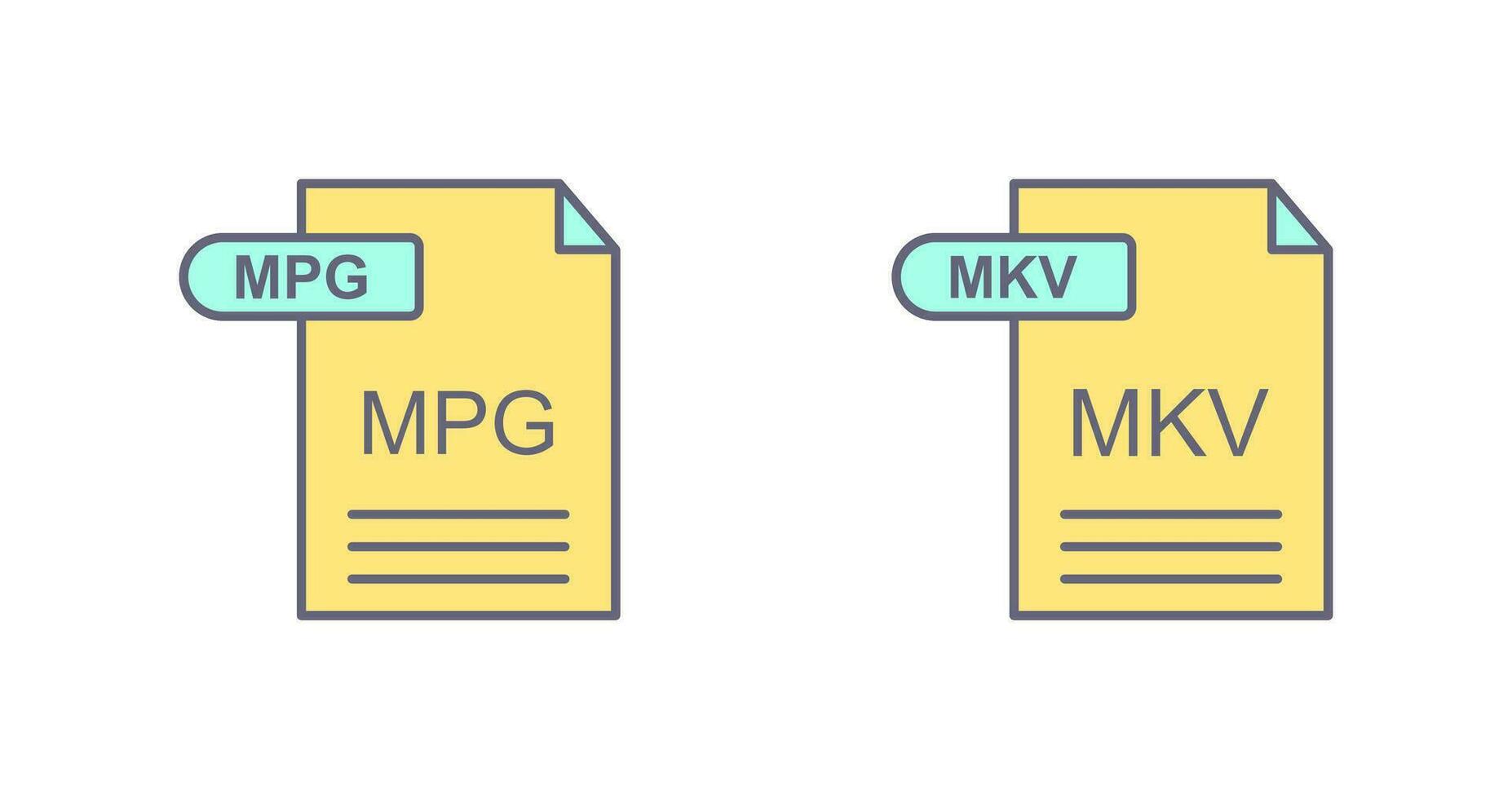 MPG and MKV Icon vector