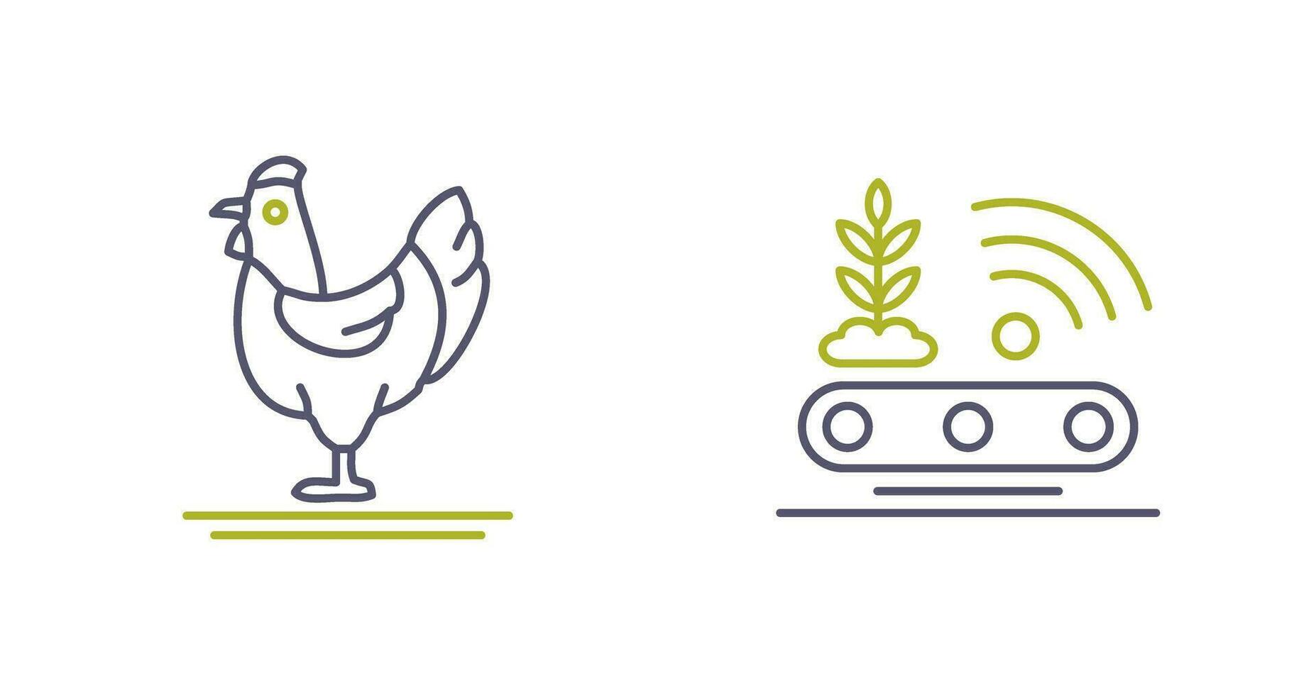 Poultry and Conveyor Icon vector