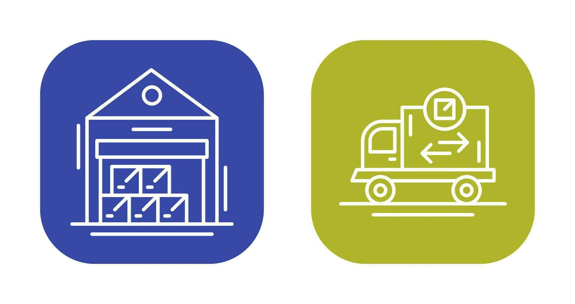 stock and delivery truck  Icon vector