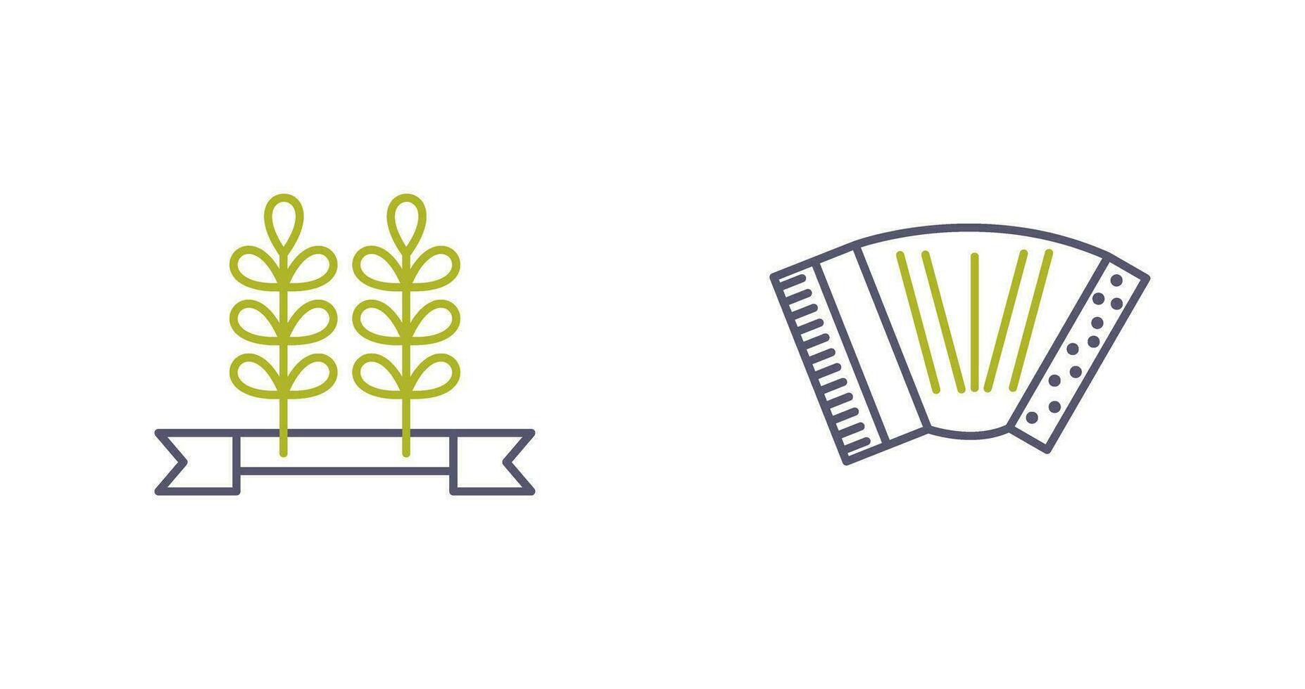 Accordion a d Wheat Icon vector