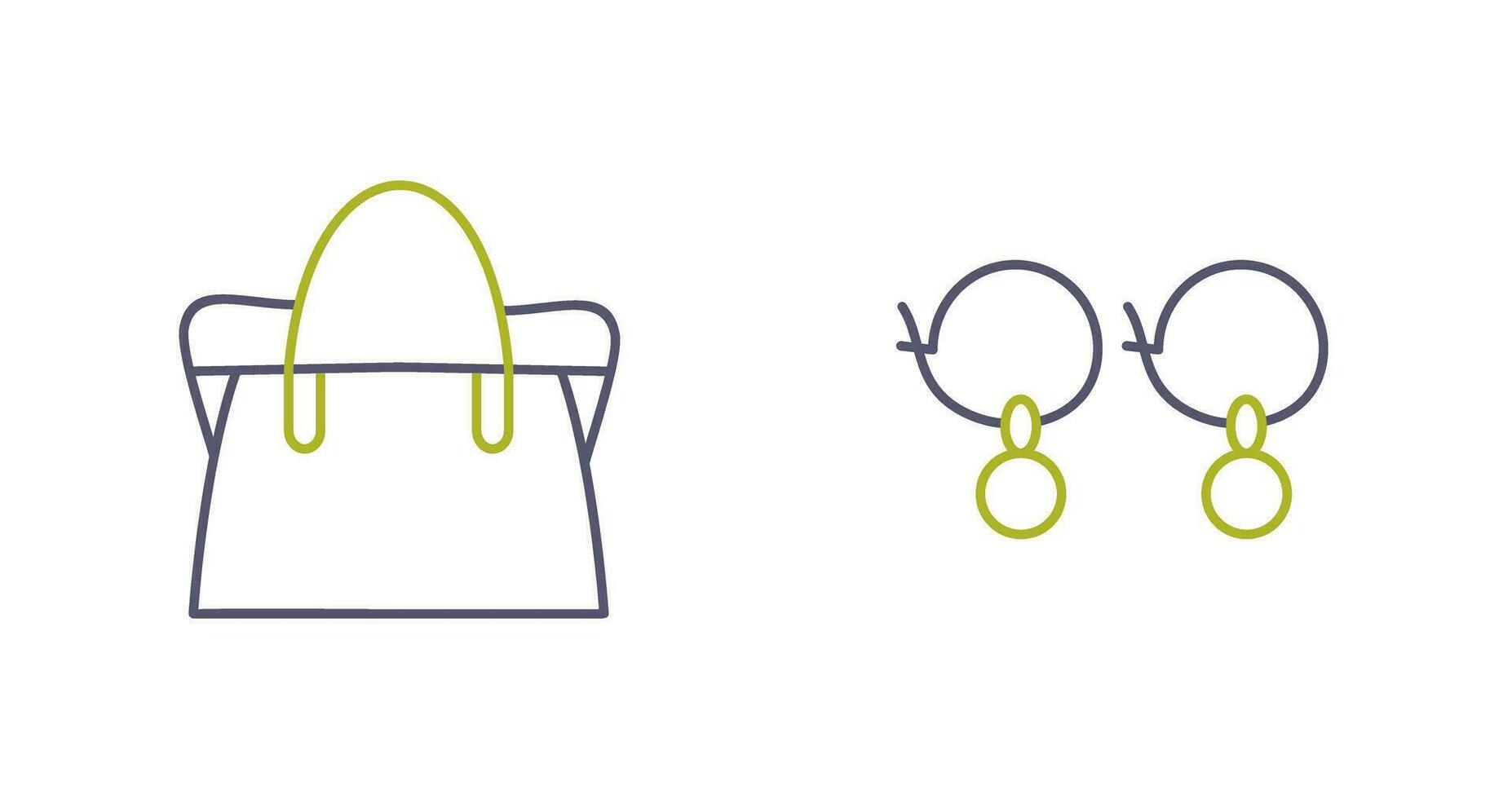 Bag and Earrings Icon vector