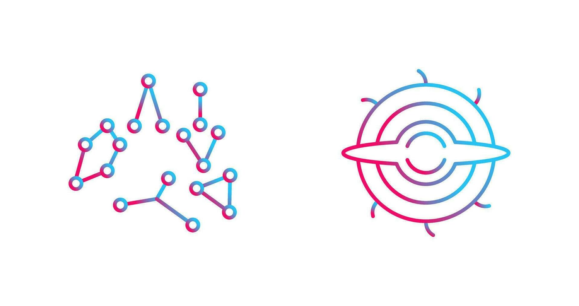 constellation and blackhole Icon vector