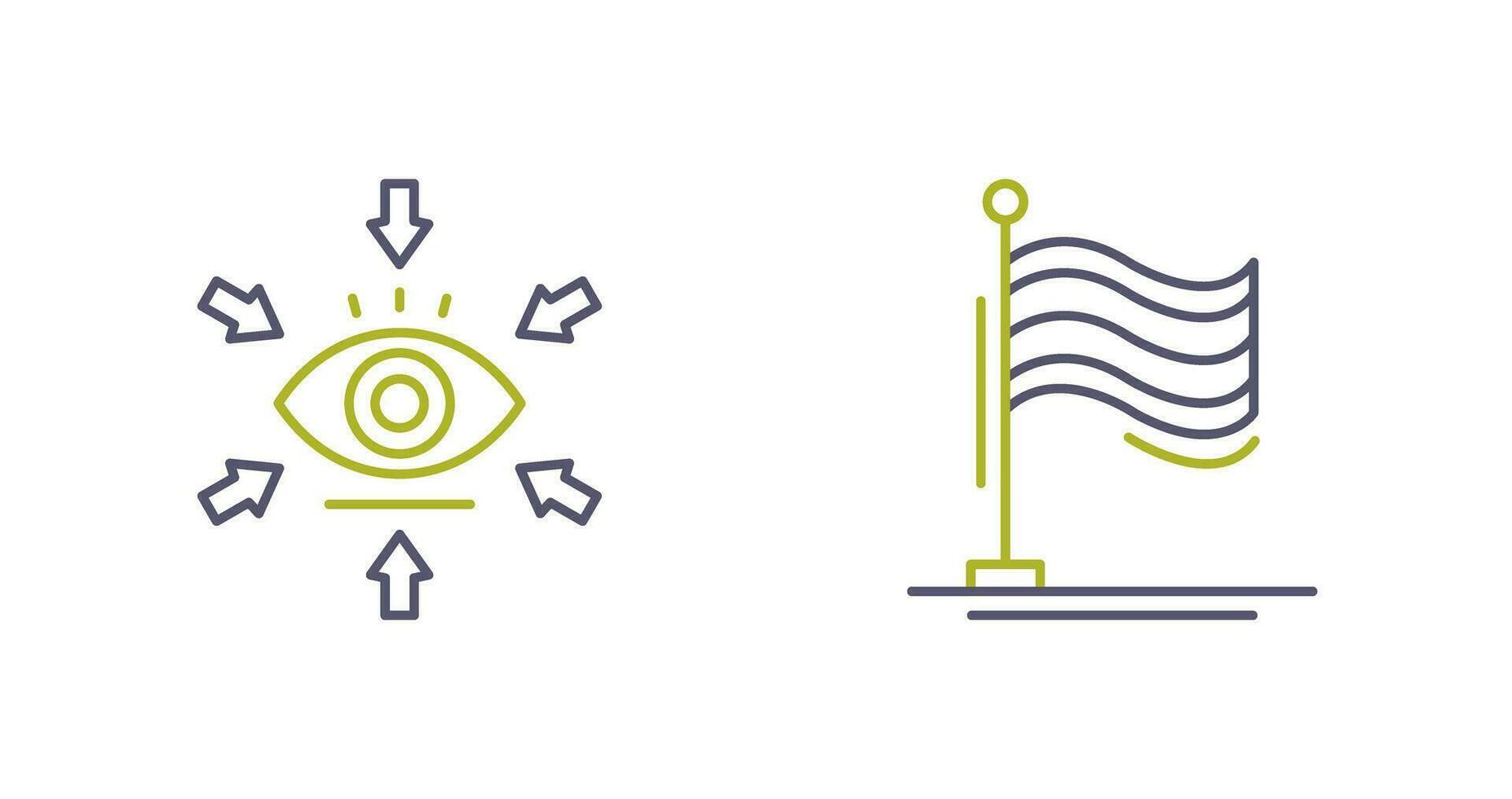 Visualization and Flag Icon vector