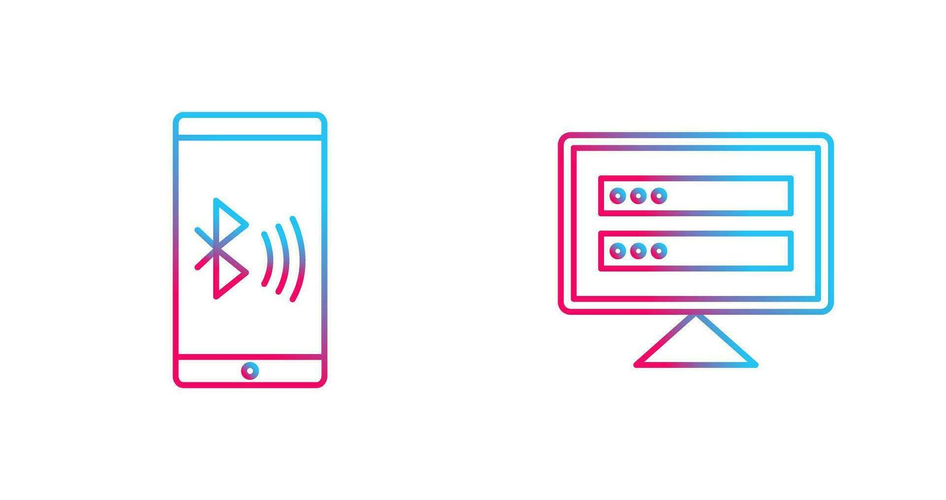 Connected Device and Corrupted data Icon vector