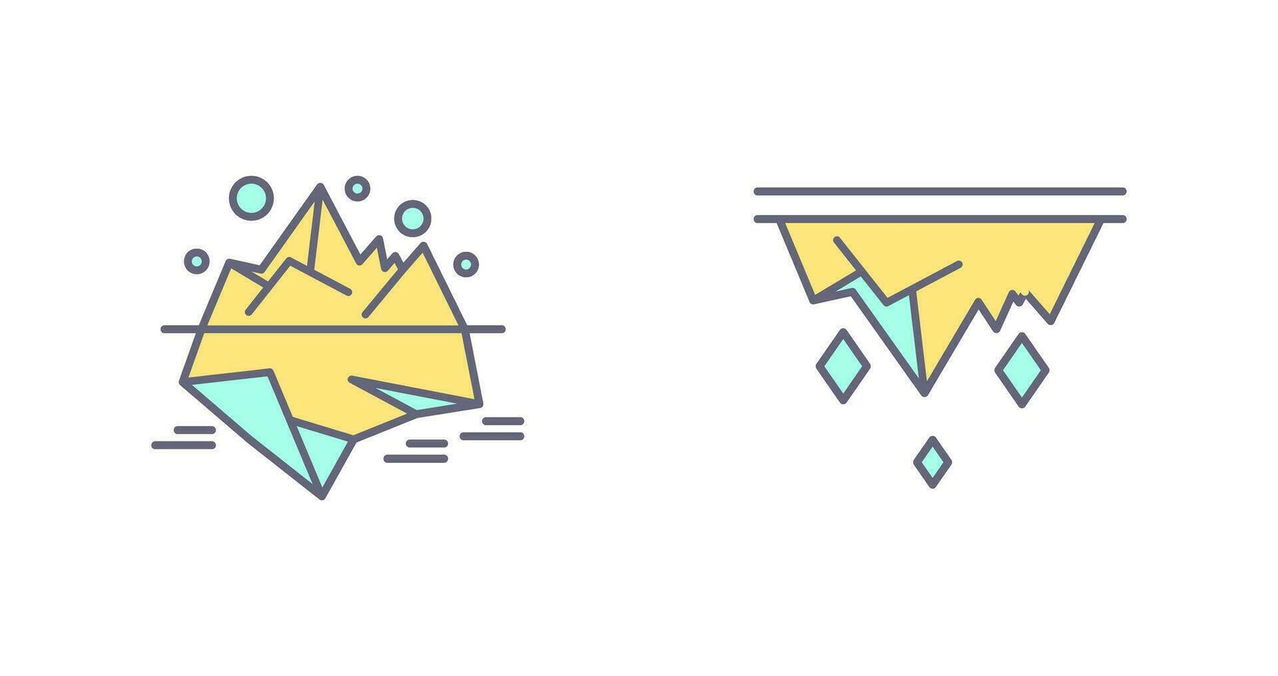 Iceberg and Icicle Icon vector