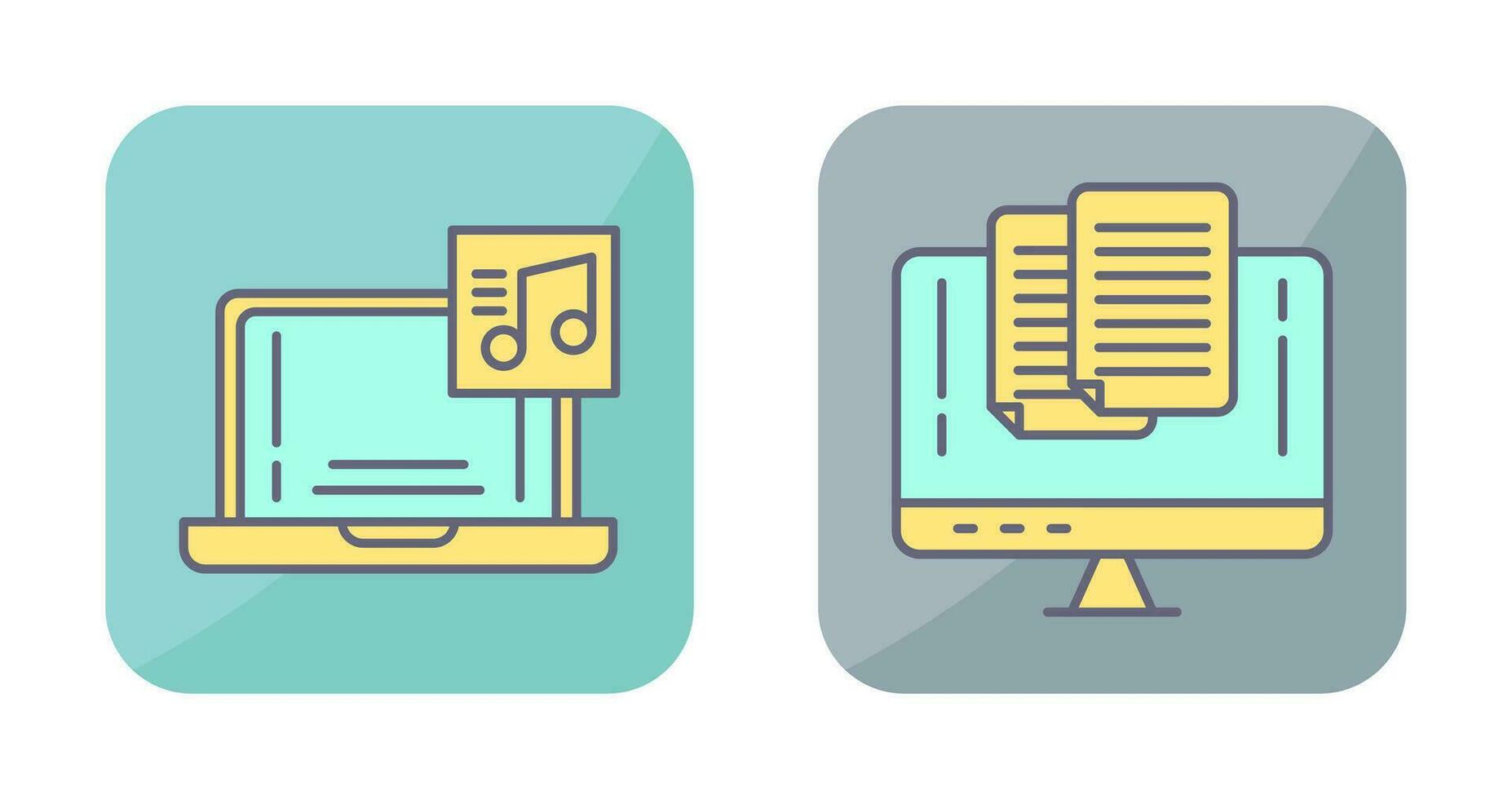 Music and Paste Icon vector