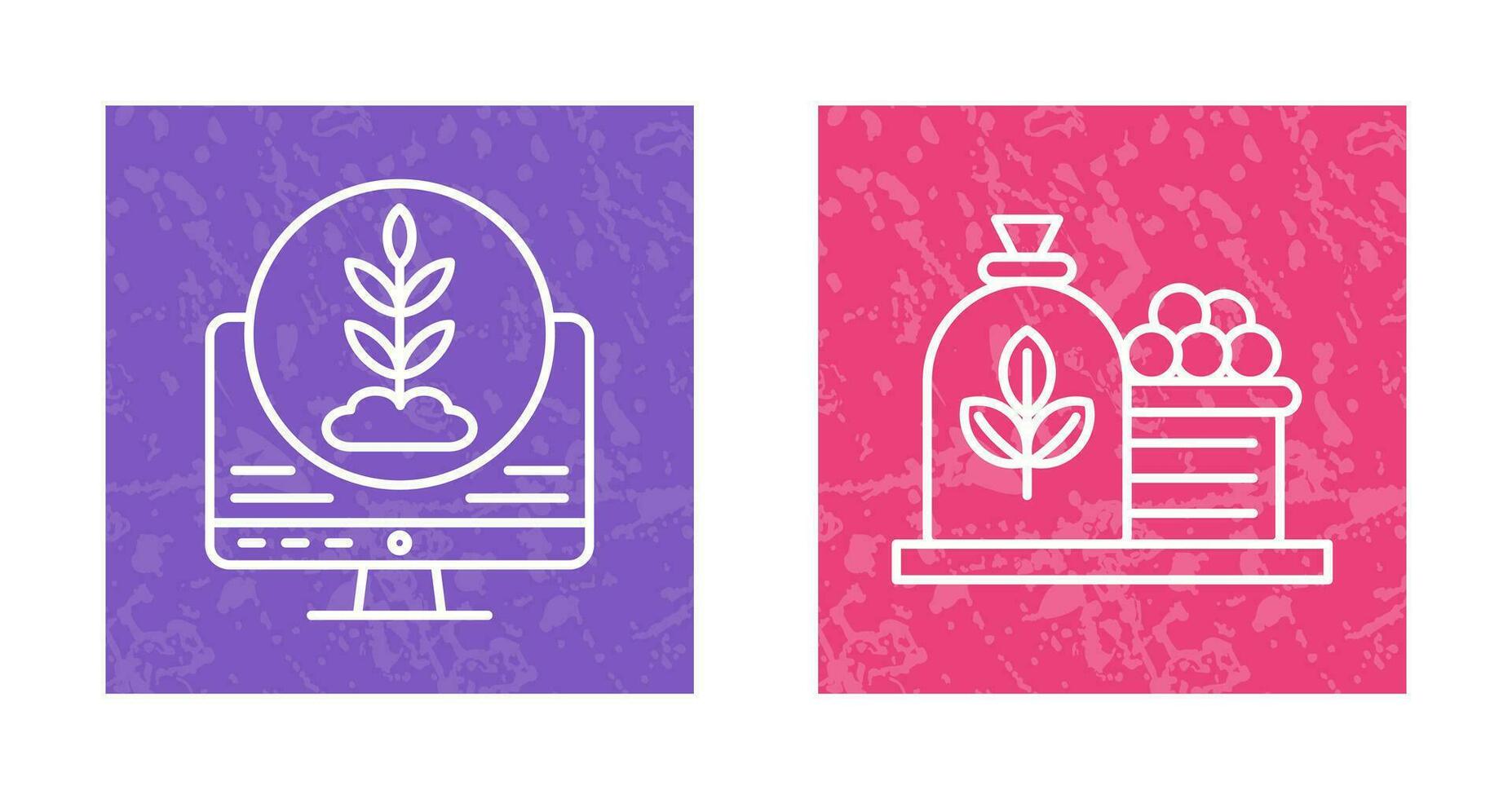 planta y cosecha icono vector