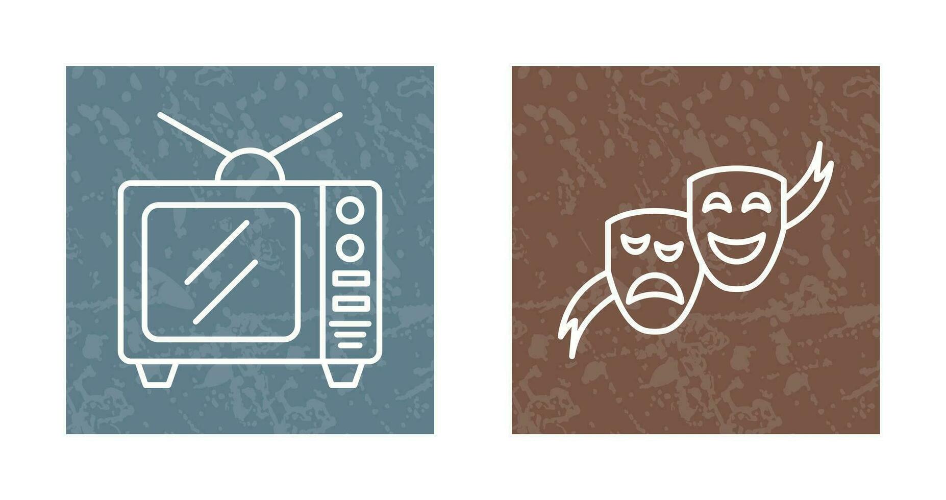 Tv and Theater Masks Icon vector