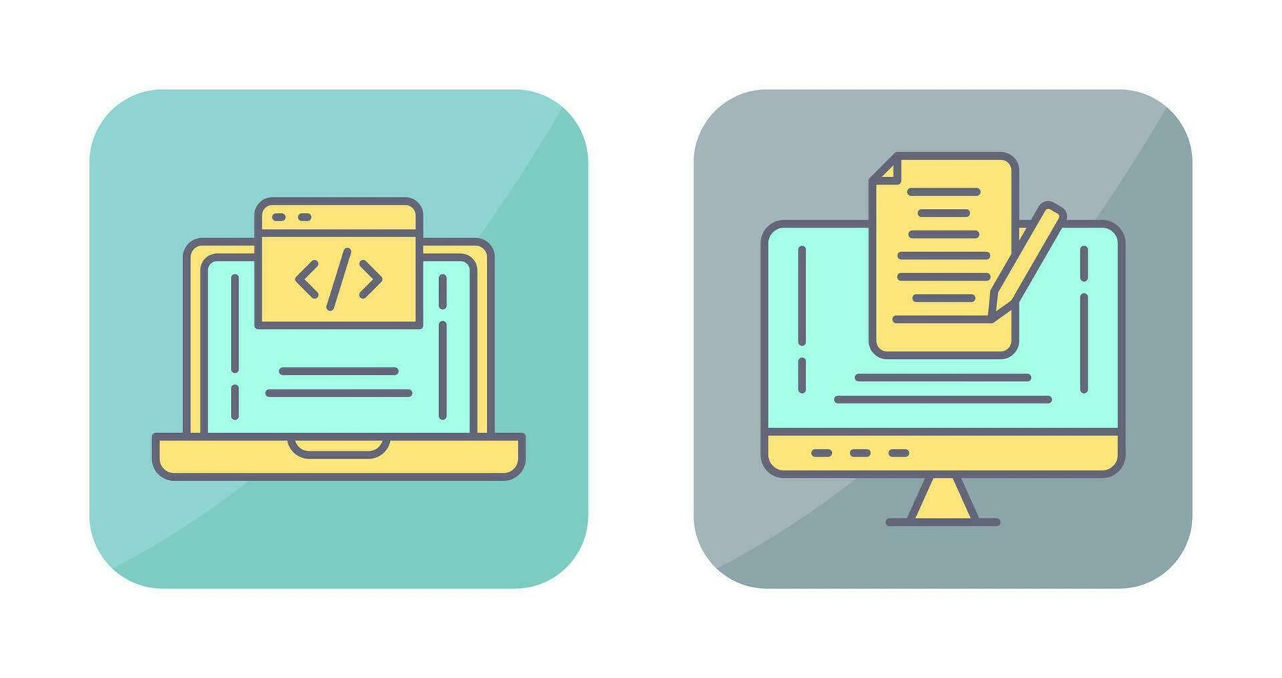 Coding and Note Icon vector