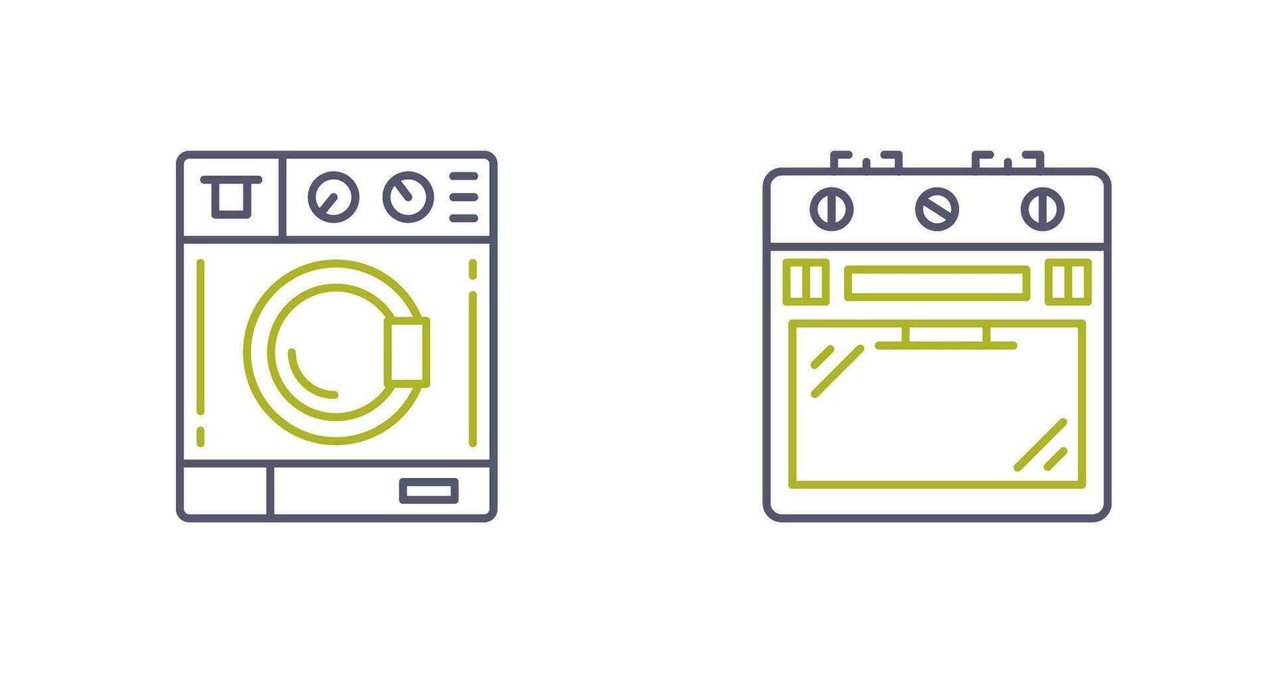 Washing Machine and Stove Icon vector