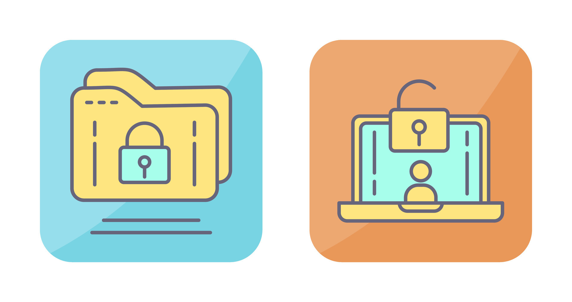 Folder and Access Icon 32617152 Vector Art at Vecteezy