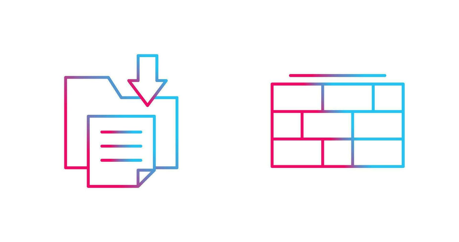 File Storage and Brick wall Icon vector