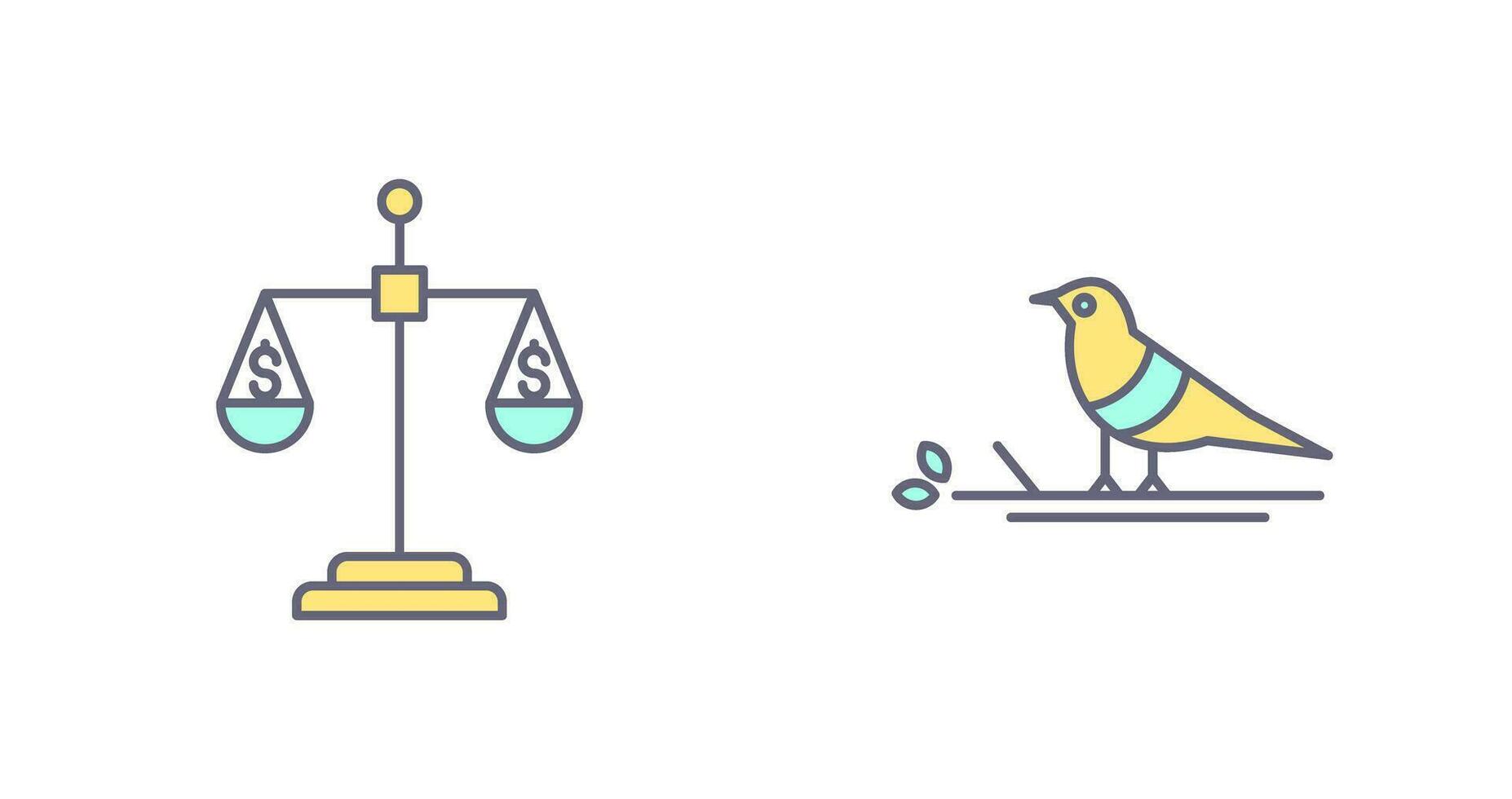 Scale and Bird Icon vector