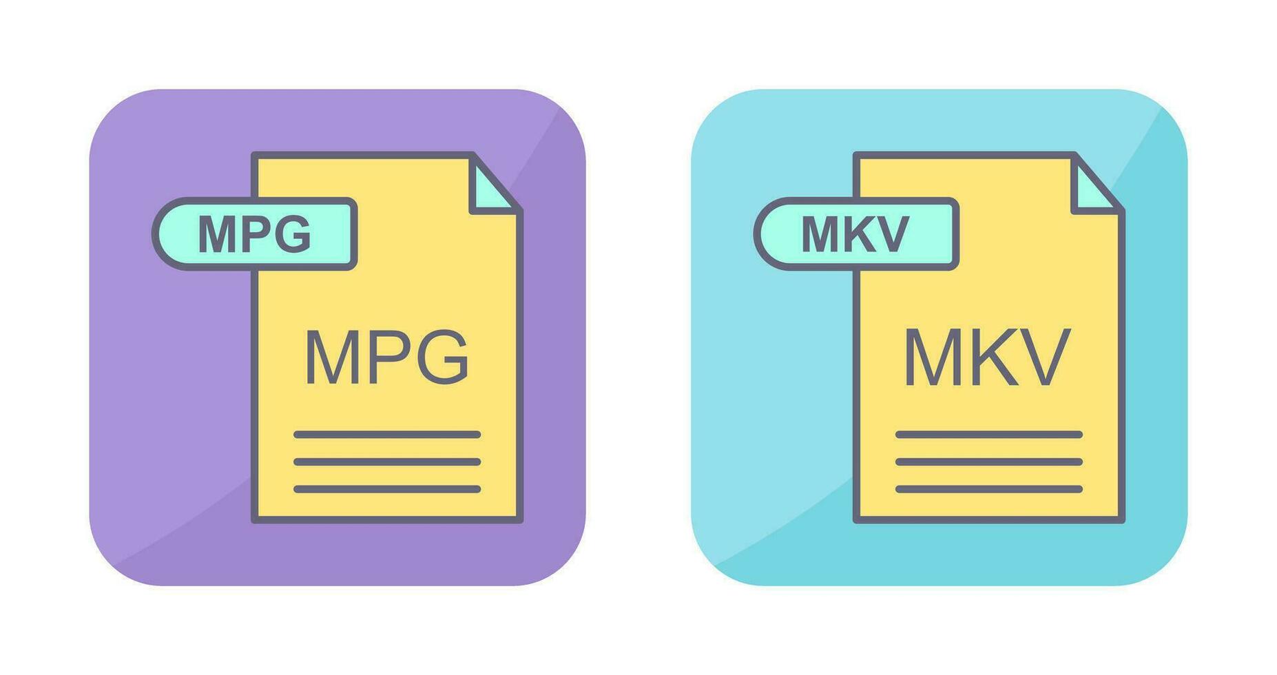 MPG and MKV Icon vector