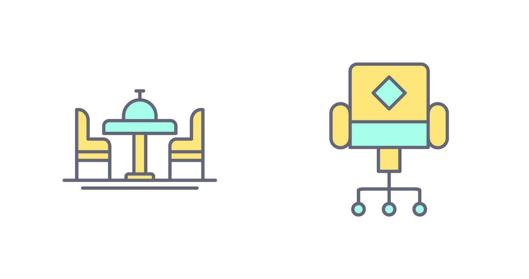 Chair and Dinning Table Icon vector