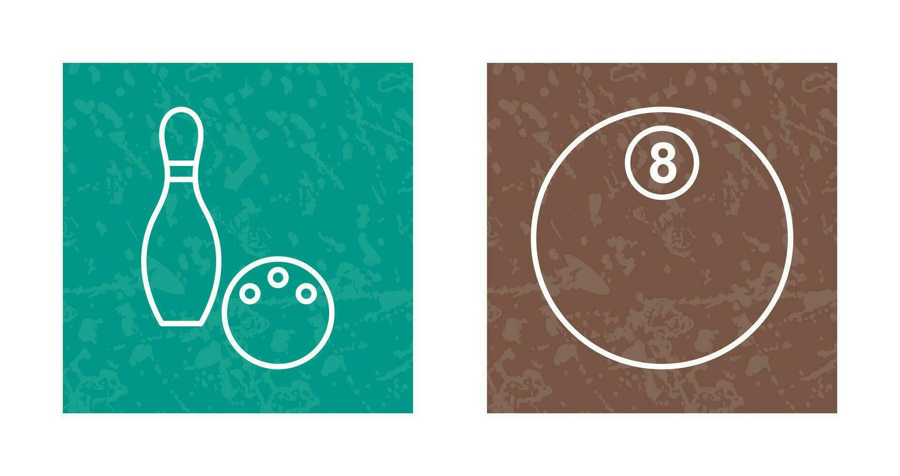 Bowling and Eight Ball Icon vector