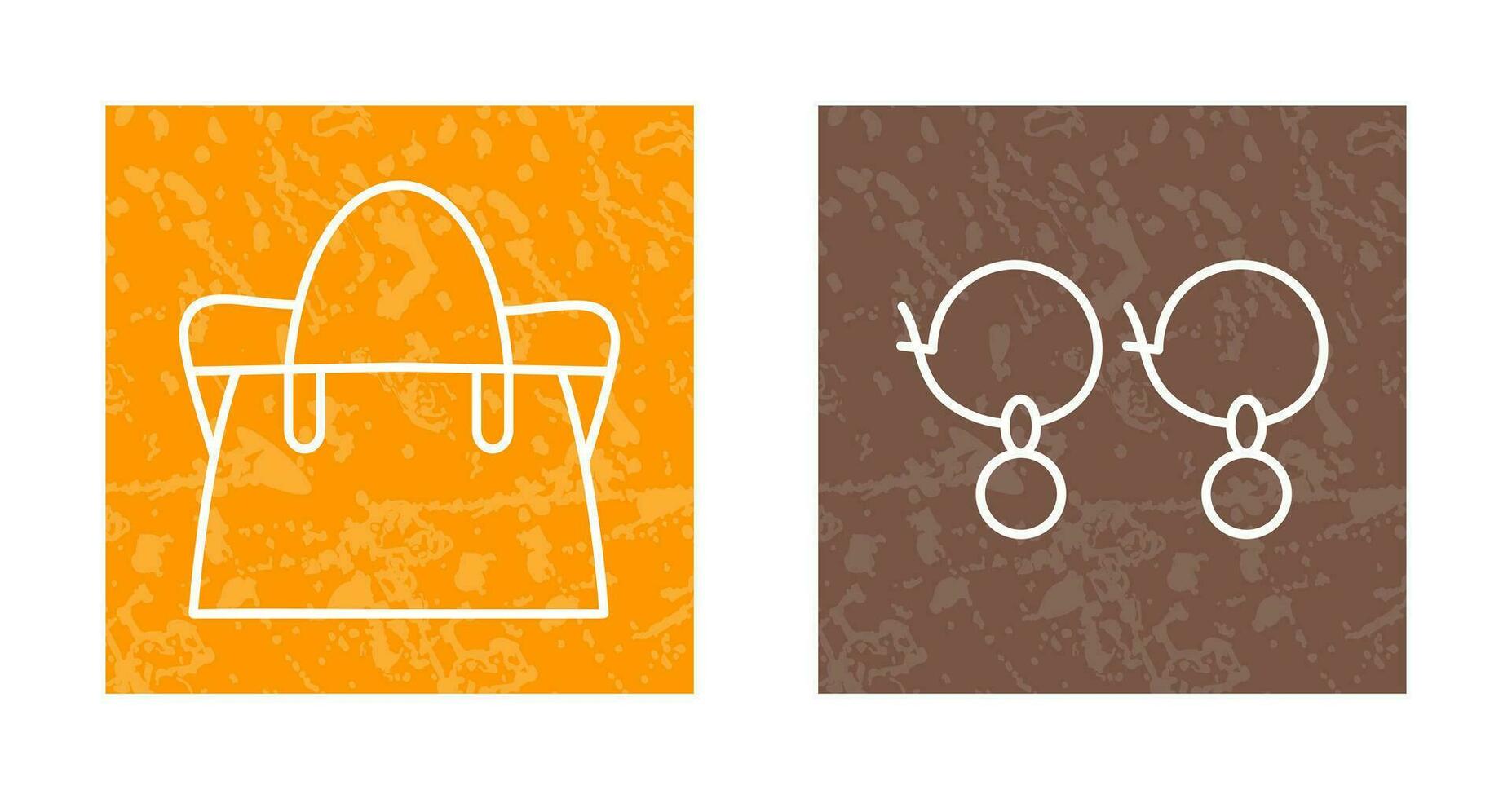 Bag and Earrings Icon vector