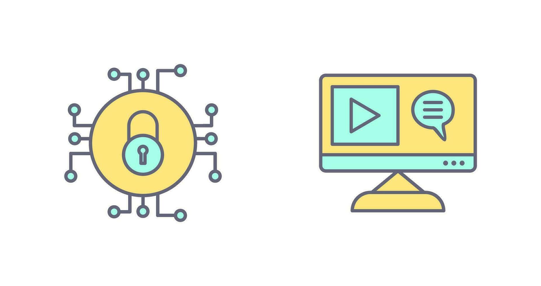 Data Security and Content Production Icon vector