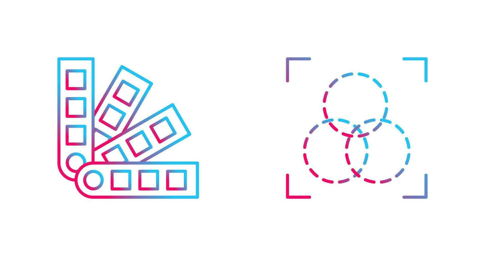 pantone and intersection Icon vector