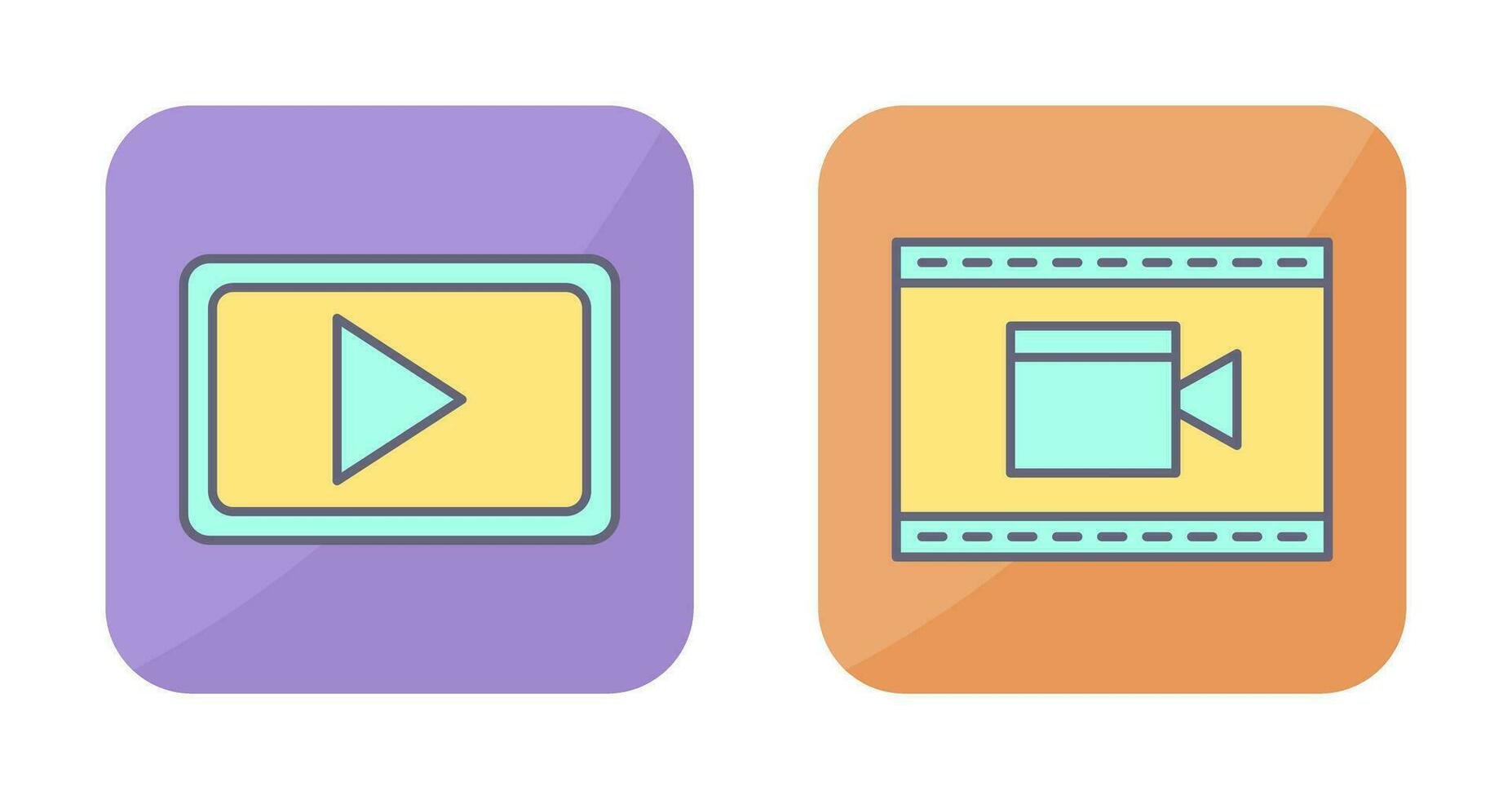 Video Communication and Video and Animation Icon vector