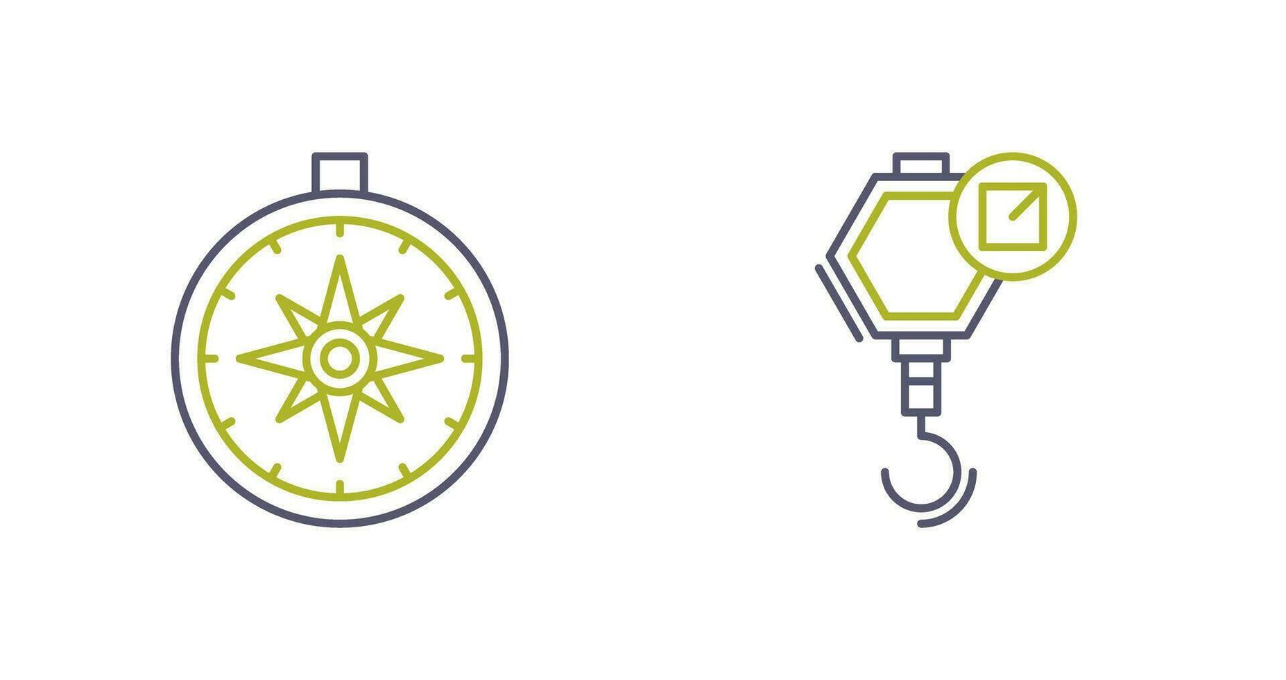 compass and hook Icon vector