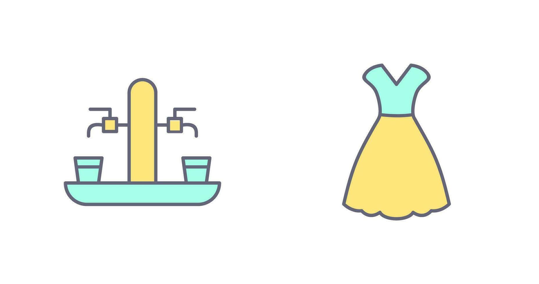 Beer Tap and Woman Dress Icon vector